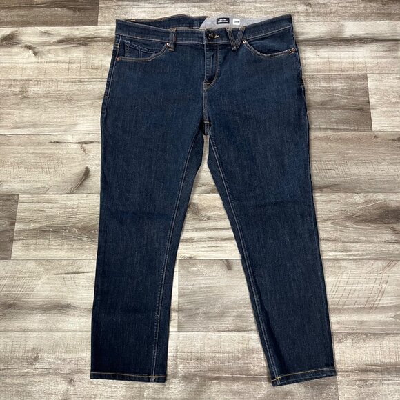 Volcom Solver Mid Rise Modern Straight Leg Jeans Dark Blue Men’s Size 38 - Picture 1 of 10